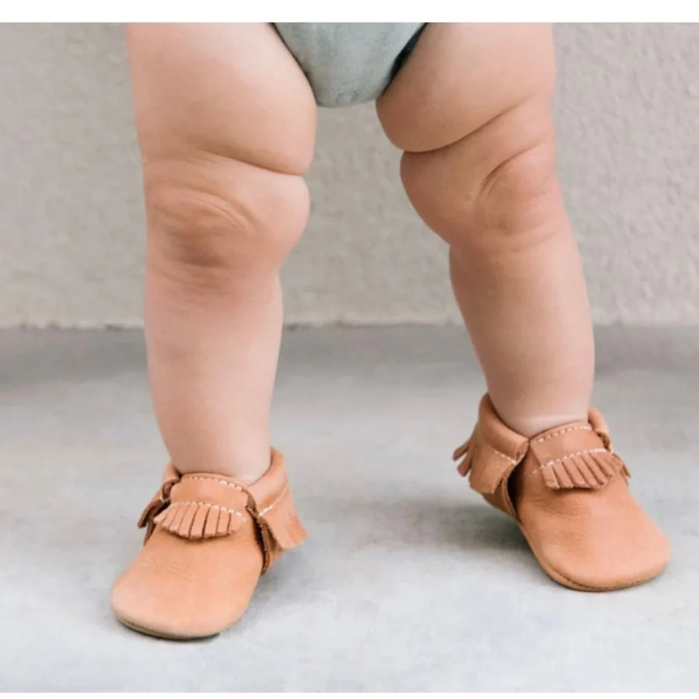 Freshly Picked Metallic Gold Baby Moccasins